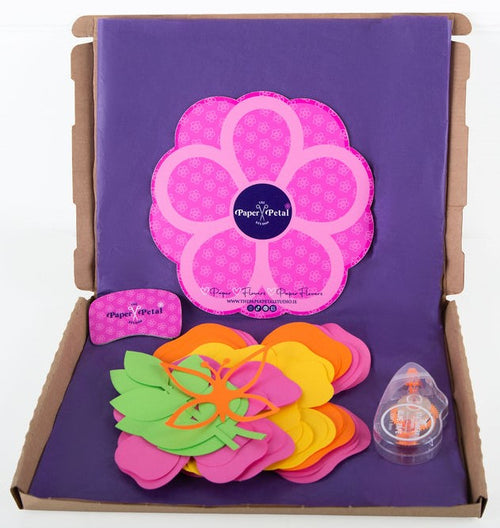 Deluxe Paper Rose Summer Kit – Beginner Friendly Paper Flower Craft for Kids & Adults