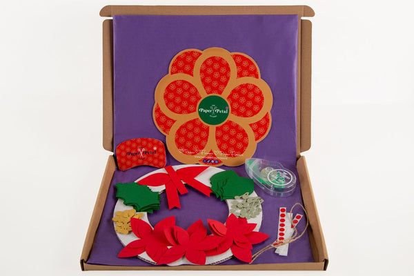 DIY Poinsettia Wreath Kit