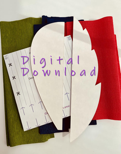 Giant Anemone Crepe-Paper Flower Template Set