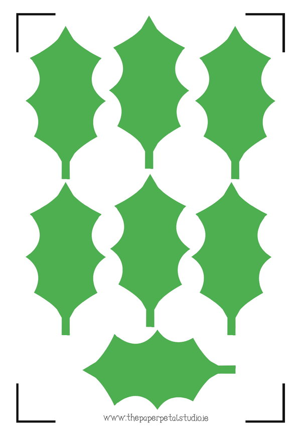 Festive Holly Template