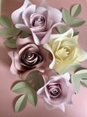 Mini DIY Paper Rose Kit (9 pieces), Paper Shaping Tool and Protective Mat